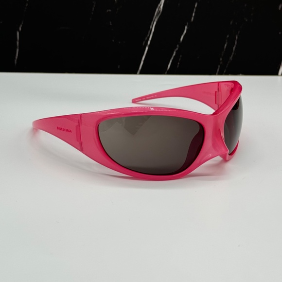 NEW BB0252S 002 BALENCIAGA PINK GREY WOMEN BALENCIAGA SUNGLASSES - Picture 5 of 12